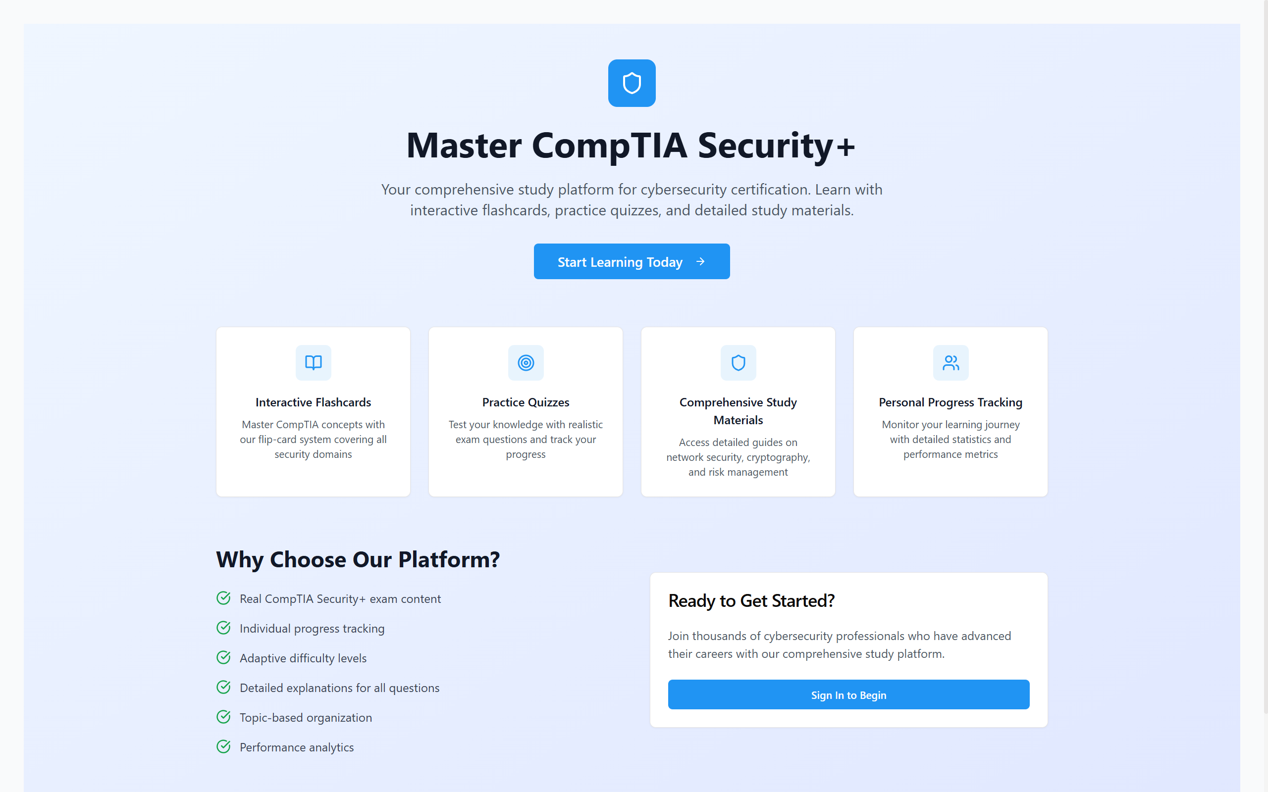 CompTIA A+ Study App screenshot