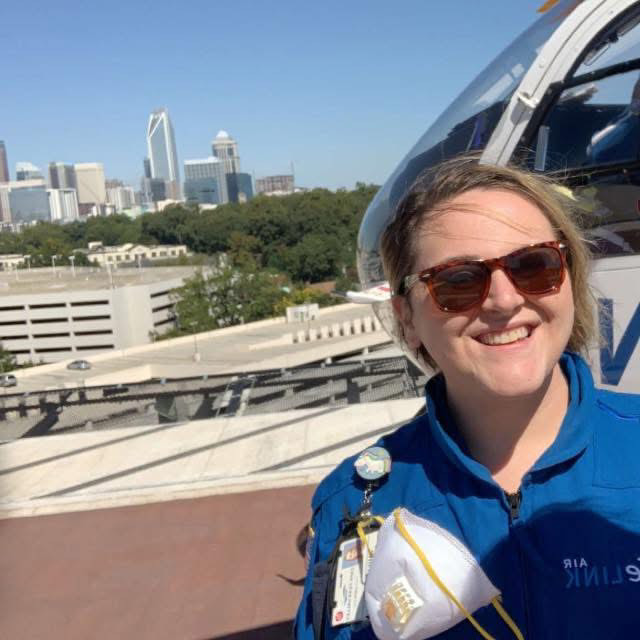 Emily as a flight medic