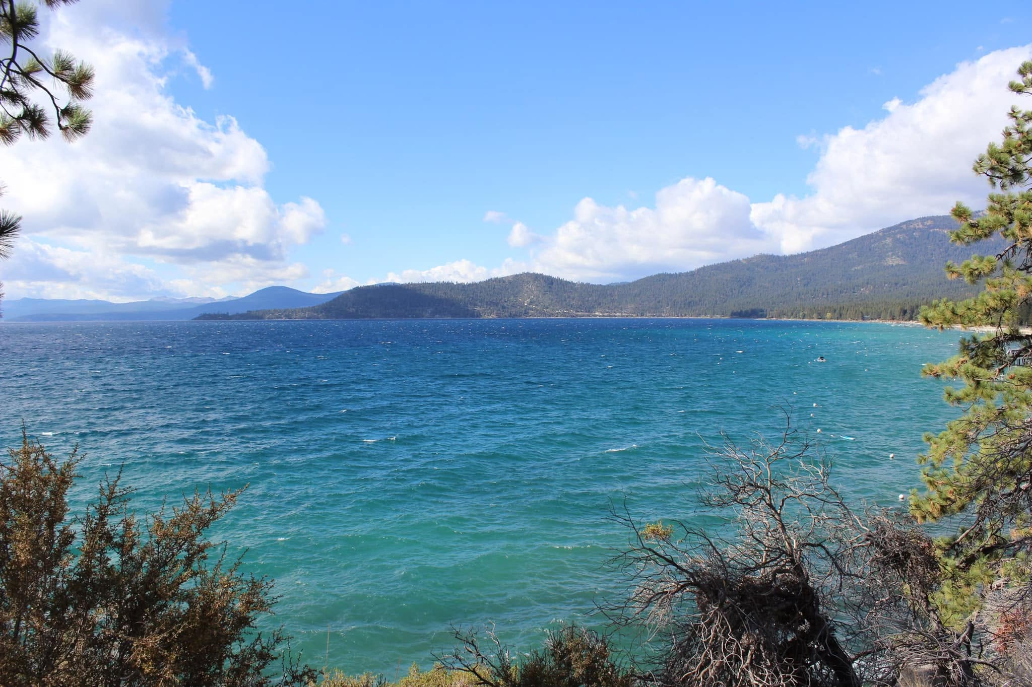 Blue lake landscape