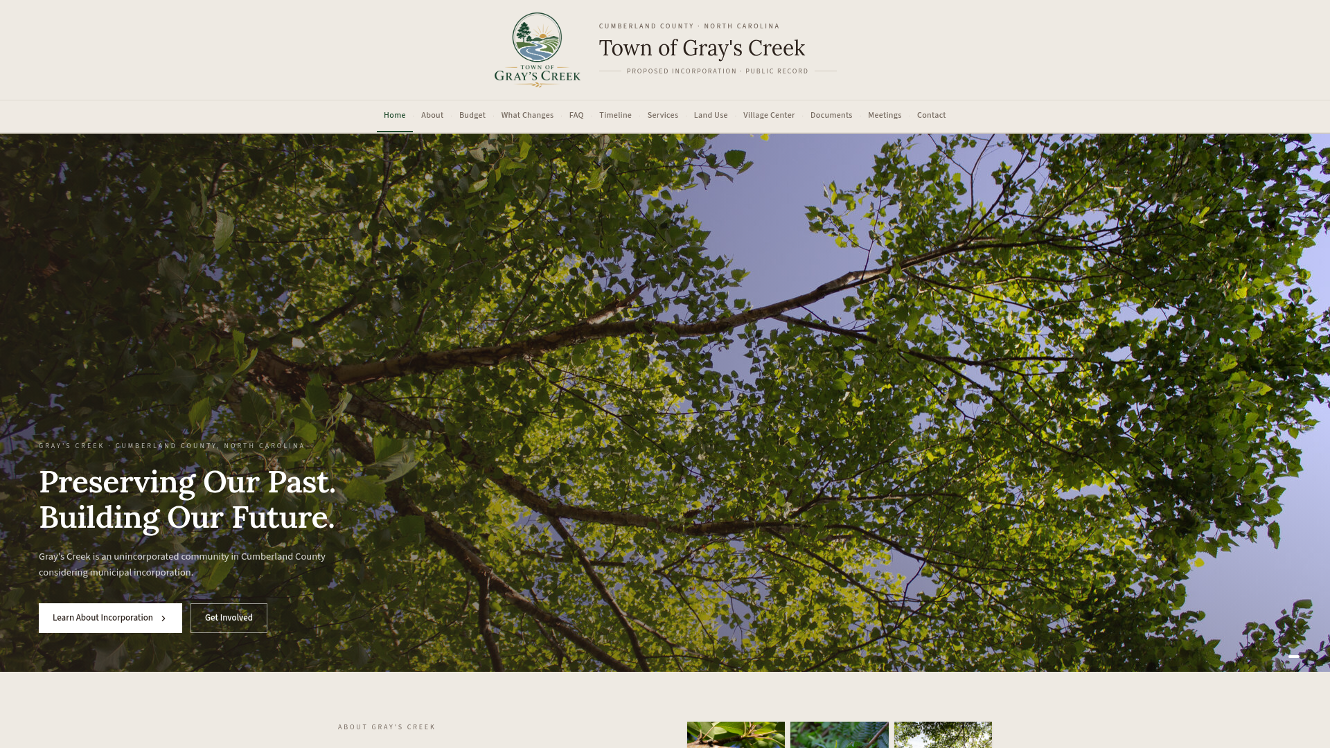 Town of Gray's Creek website