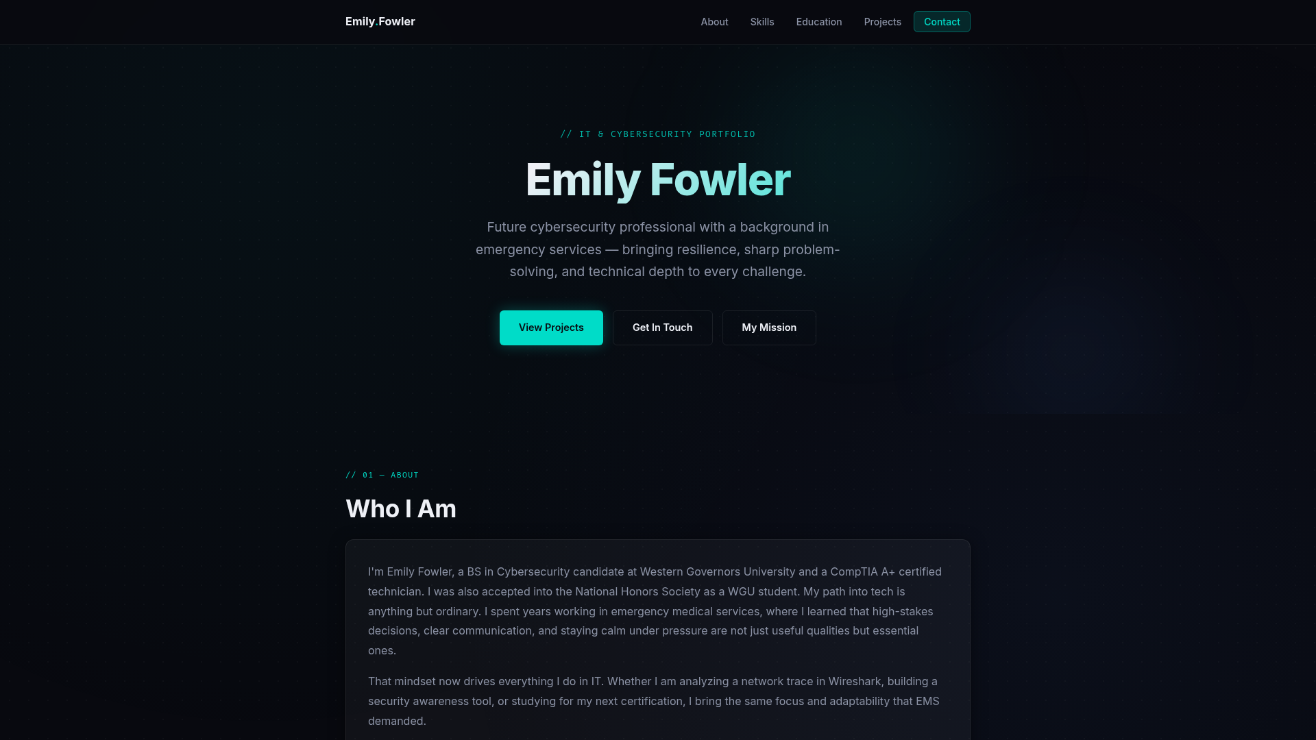 Emily Fowler portfolio site
